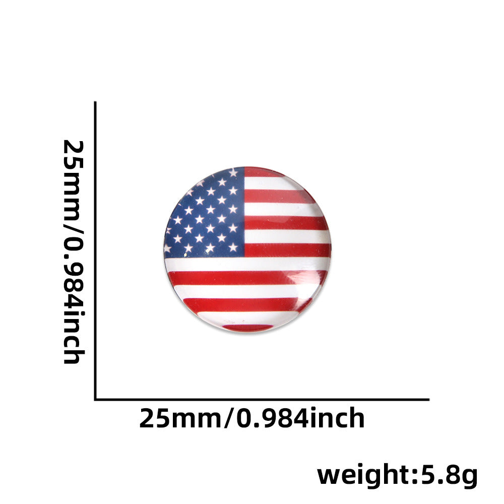 World Cup crystal brooch, football fan costume photo prop, national flag decoration badge souvenir