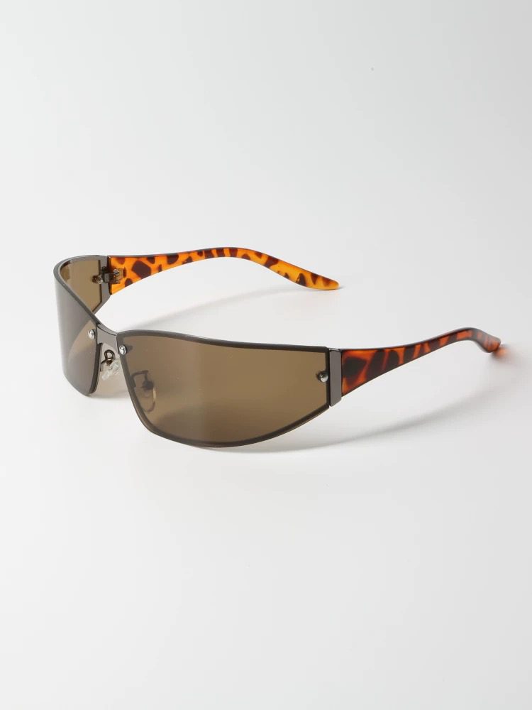 Y2K Retro Metal One-Piece Sunglasses