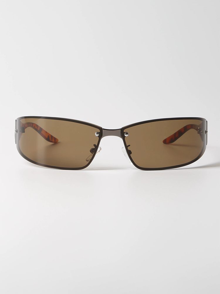 Y2K Retro Metal One-Piece Sunglasses