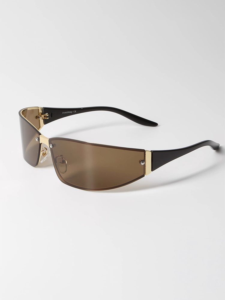 Y2K Retro Metal One-Piece Sunglasses