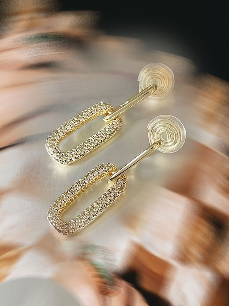 Oval - Cut Simulated Diamond Clip - On Earrings (No Piercing Needed)