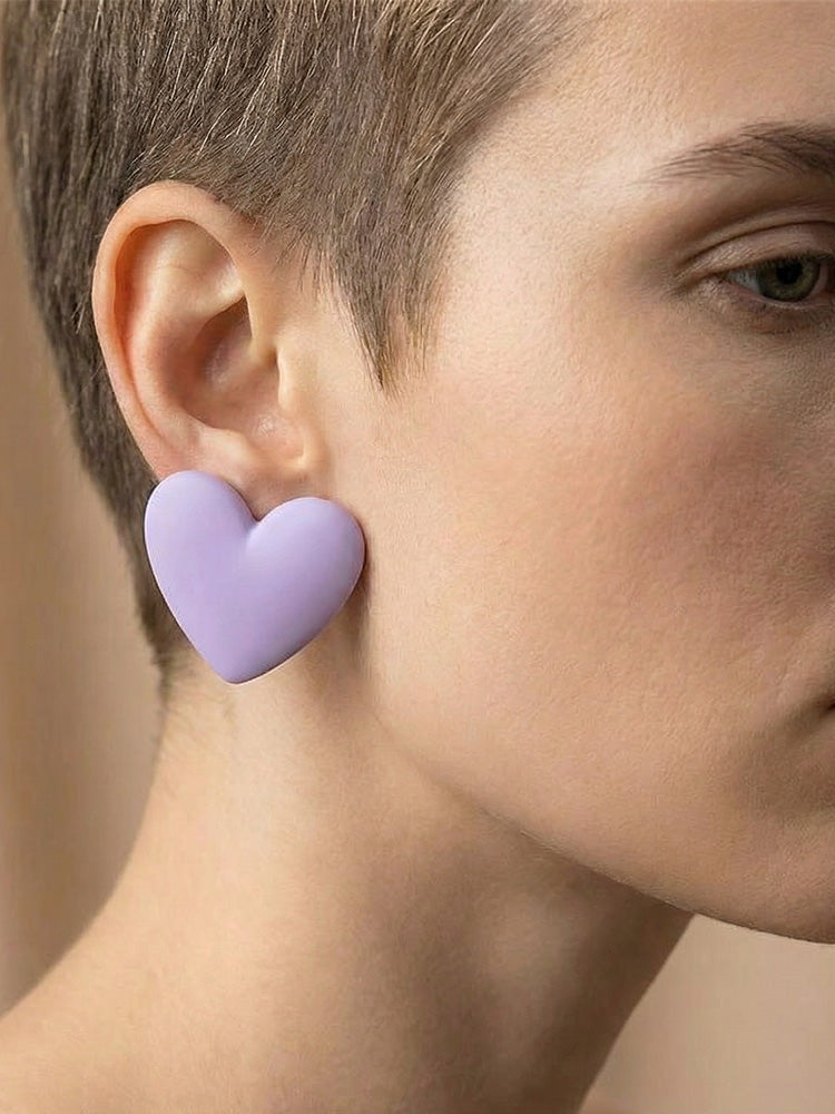 Candy Jelly Heart Acrylic Colour Earrings