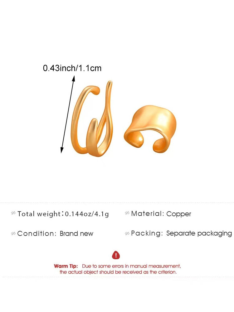 Sleek Retro Ear Cuff  Gold And Silver (No Piercing Required)