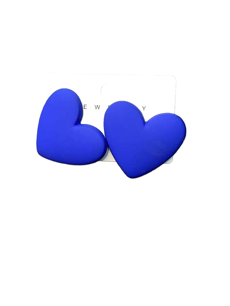 Boucles d'oreilles en acrylique colorées en forme de cœur de bonbon gélifié