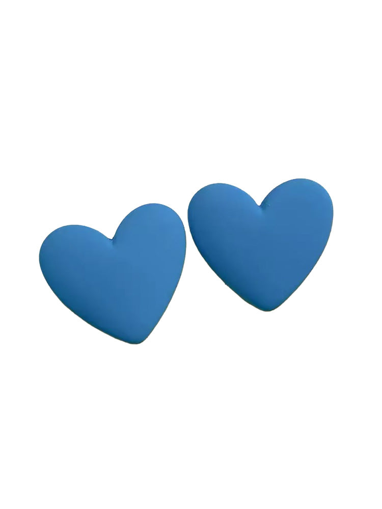 Boucles d'oreilles en acrylique colorées en forme de cœur de bonbon gélifié