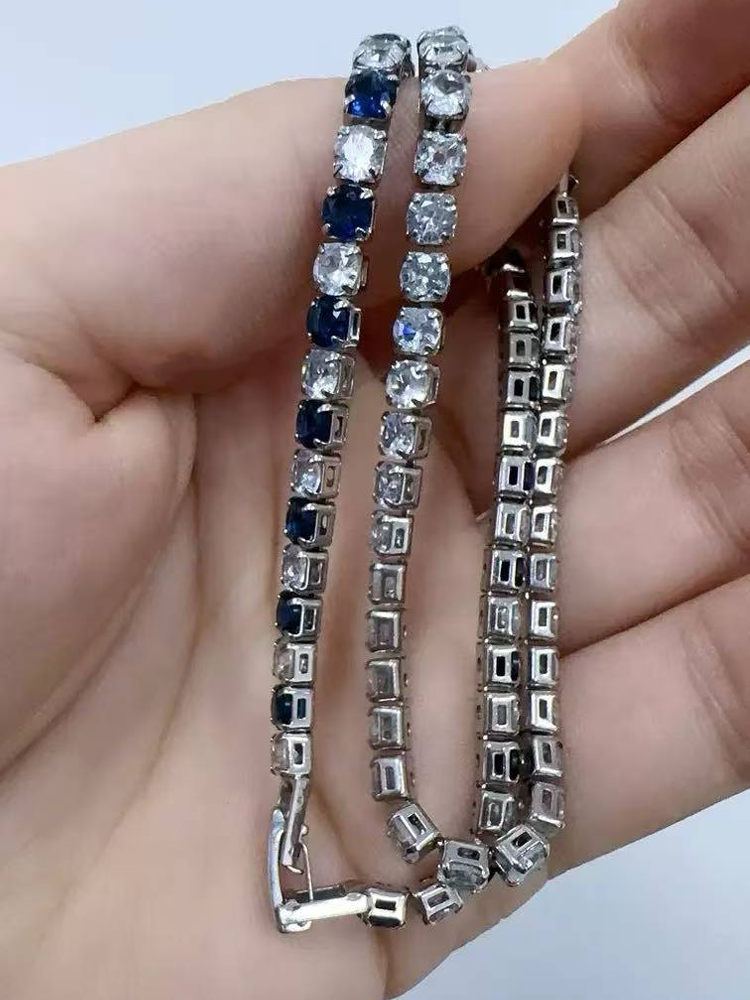 Bracelet de tennis serti de zirconiums cubiques de 4 mm, qualité standard