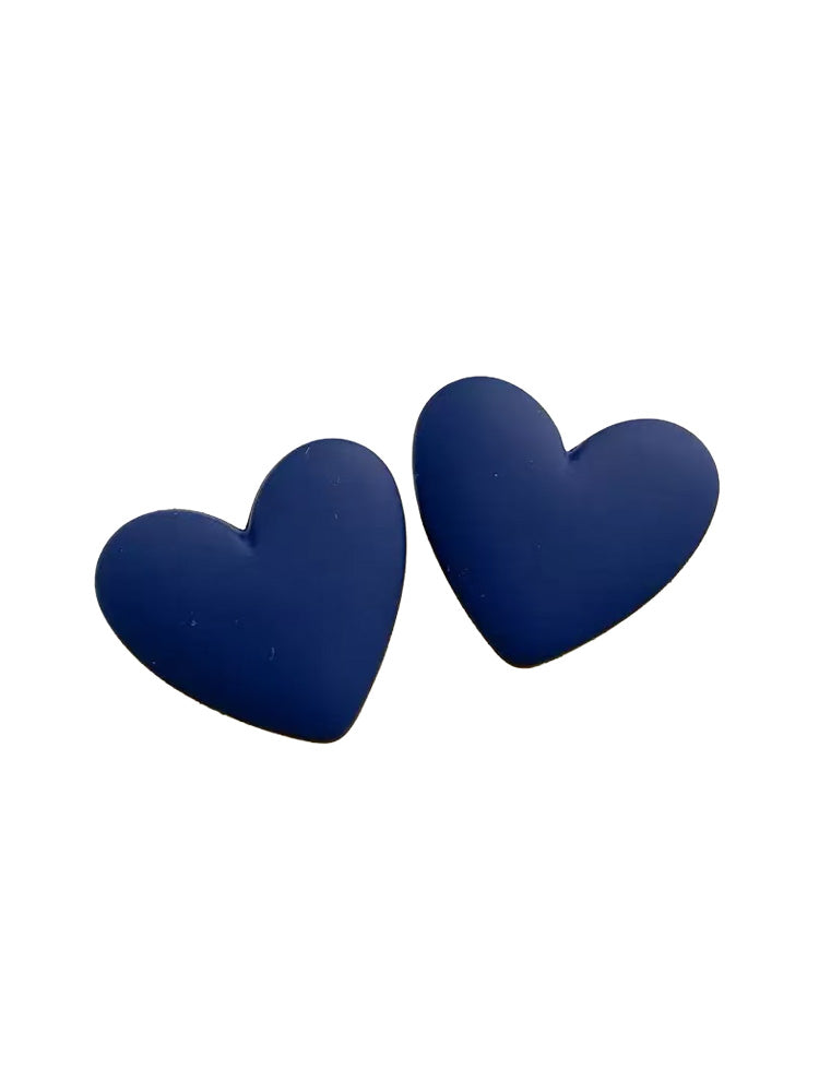 Boucles d'oreilles en acrylique colorées en forme de cœur de bonbon gélifié