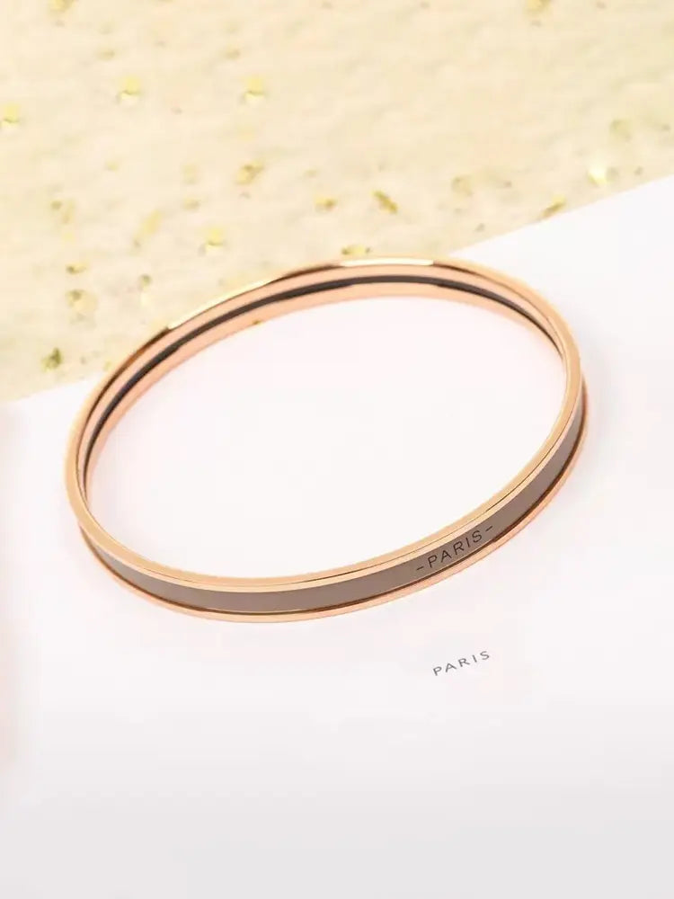 Bracelet élégant en émail aux couleurs parisiennes, qui ne se décolore pas