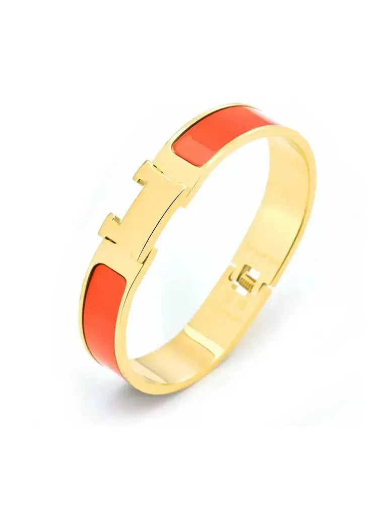 Bracelet de couple classique parisien en émail coloré de 8 mm