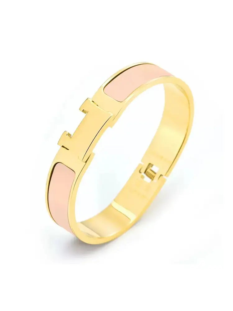 Bracelet de couple classique parisien en émail coloré de 8 mm