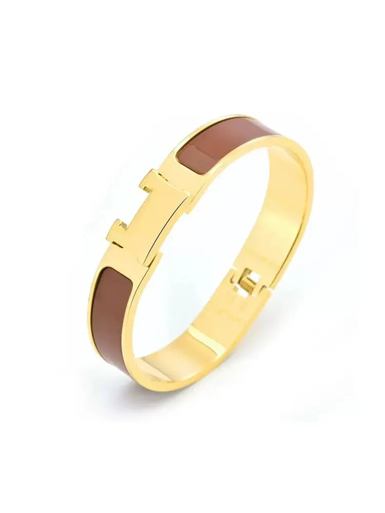 Bracelet de couple classique parisien en émail coloré de 8 mm