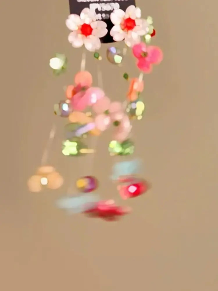 2026 Summer Beach Resort Beaded Floral Earrings