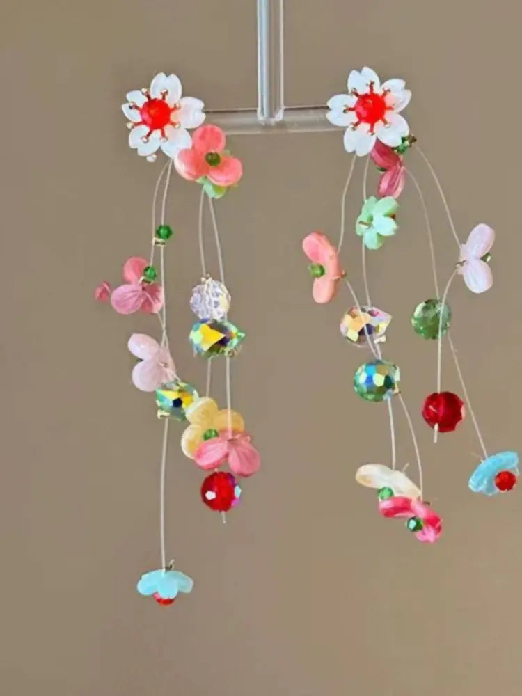 2026 Summer Beach Resort Beaded Floral Earrings