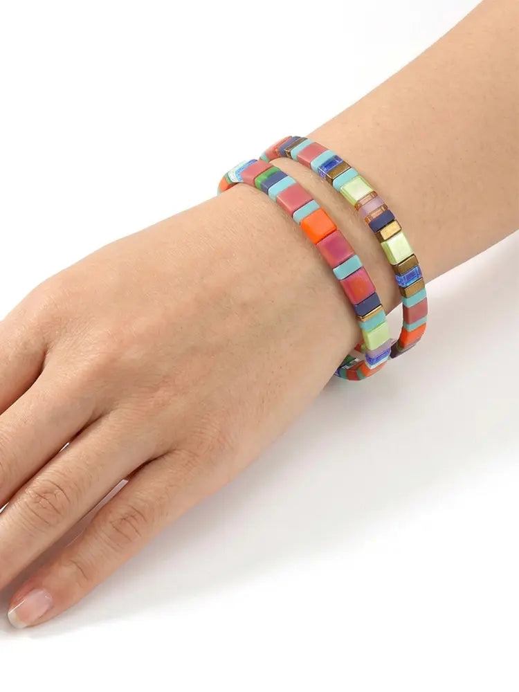 Color Small Square Hand String Cute Bracelet