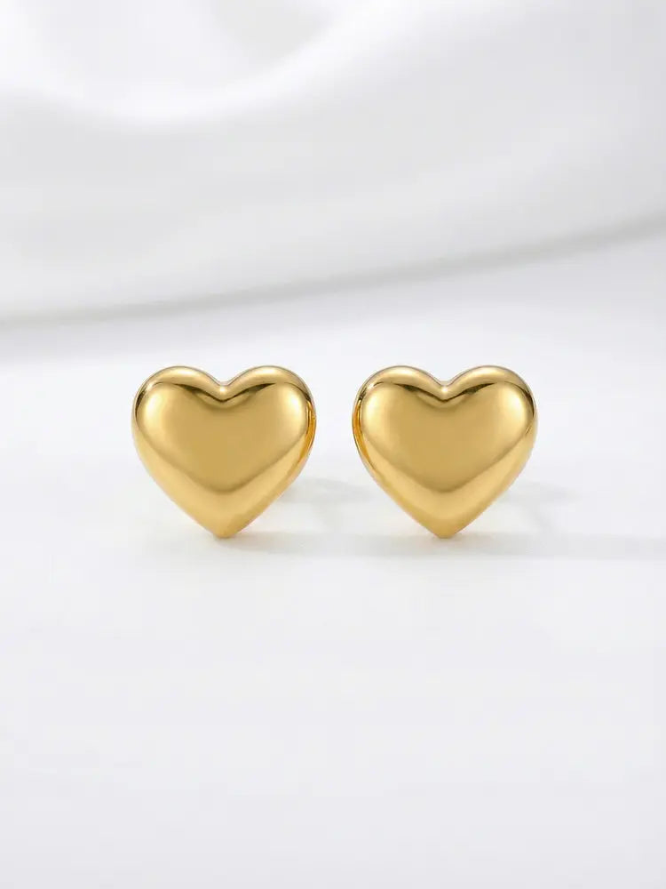 18k Gold Necklace and Earrings with Heart Designs Anklet