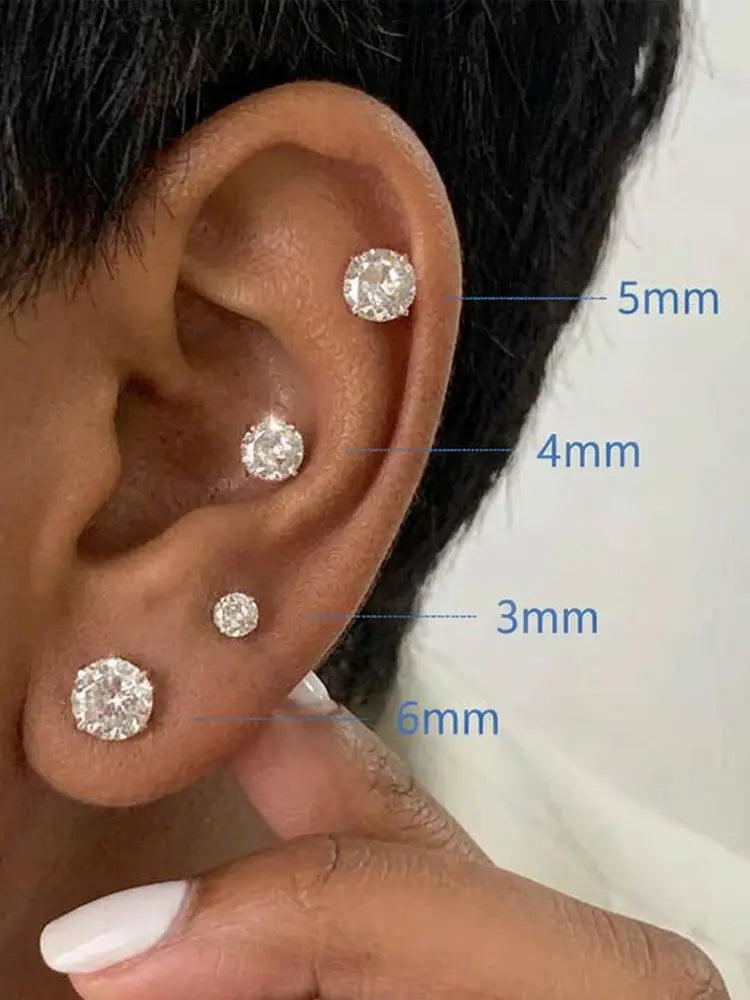 Piercing conch hypoallergénique en titane F136 avec filetage interne