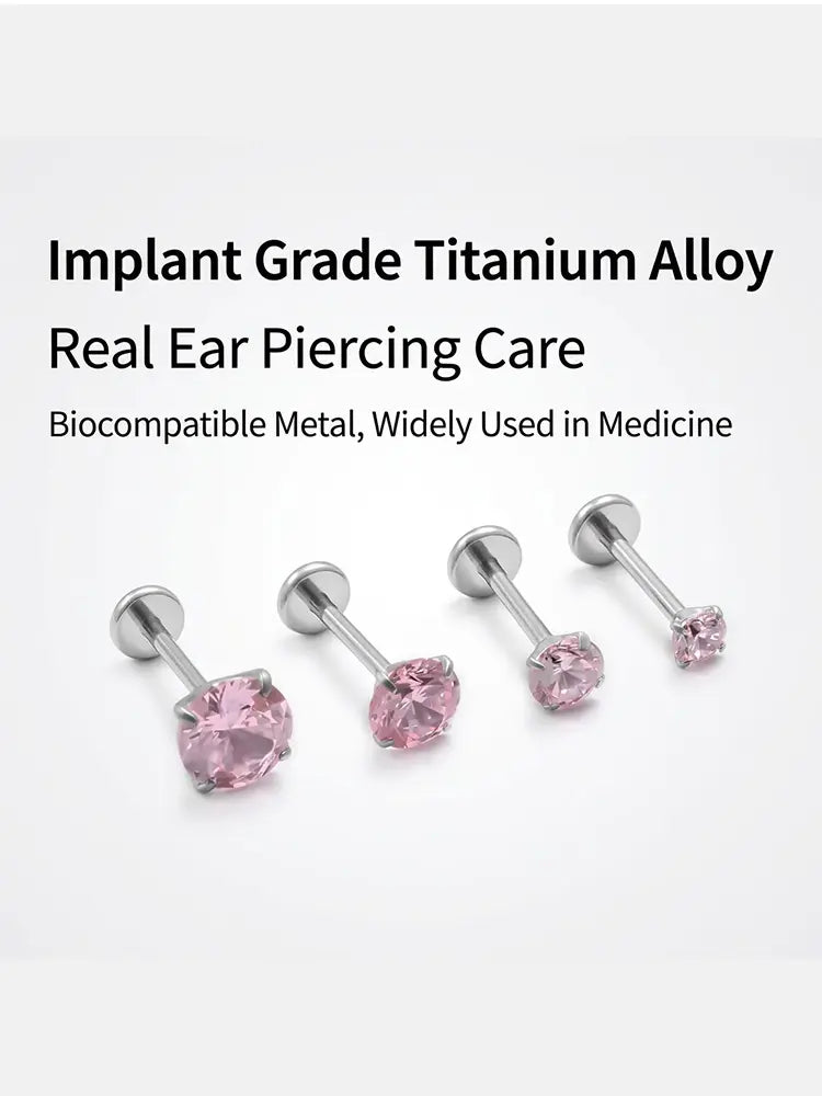 Hypoallergenic F136 Titanium Conch Piercing with Internal Threads