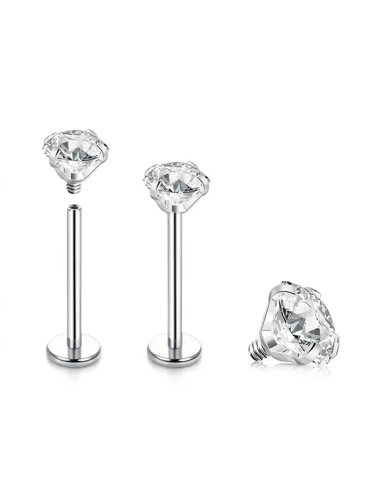 Hypoallergenic F136 Titanium Conch Piercing with Internal Threads