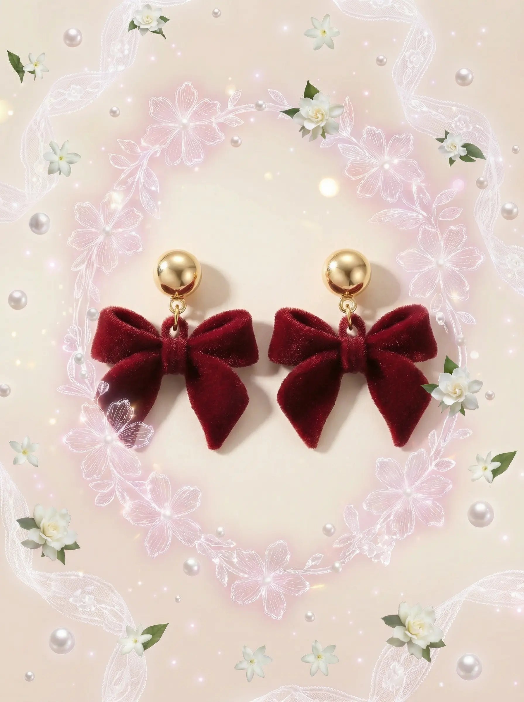 Boucles d'oreilles papillon en nacre blanche