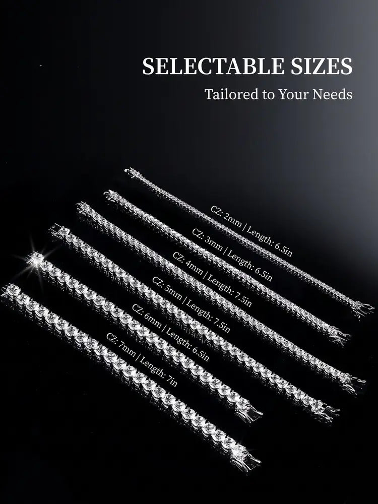 Chaîne de tennis classique en zircon cubique de haute qualité