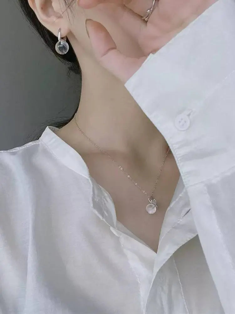 Boucles d'oreilles rétro transparentes en cristal