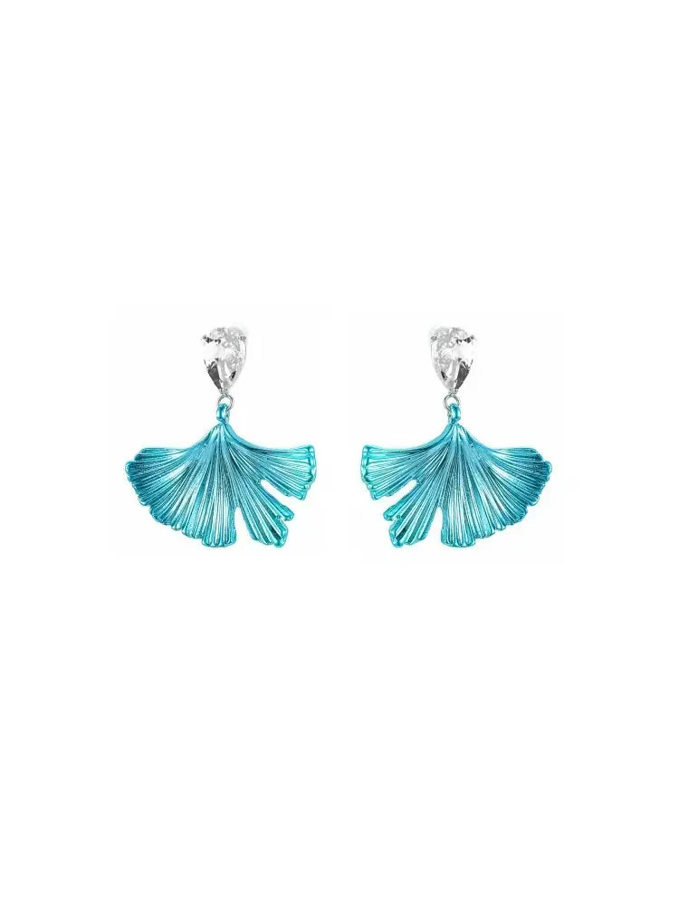 Blue fish-tail earrings