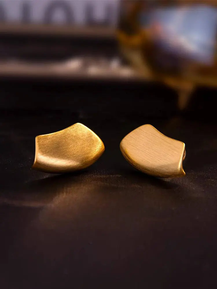 Earrings Unique Personality Design Copper plated with 18k Gold S925 | Fairies Whisper Paris Designer Jewelry - Detail View 1