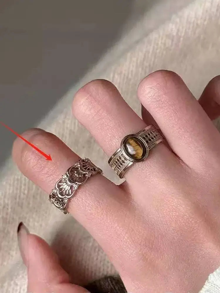 Make old Roman wide open rings set 2 rings