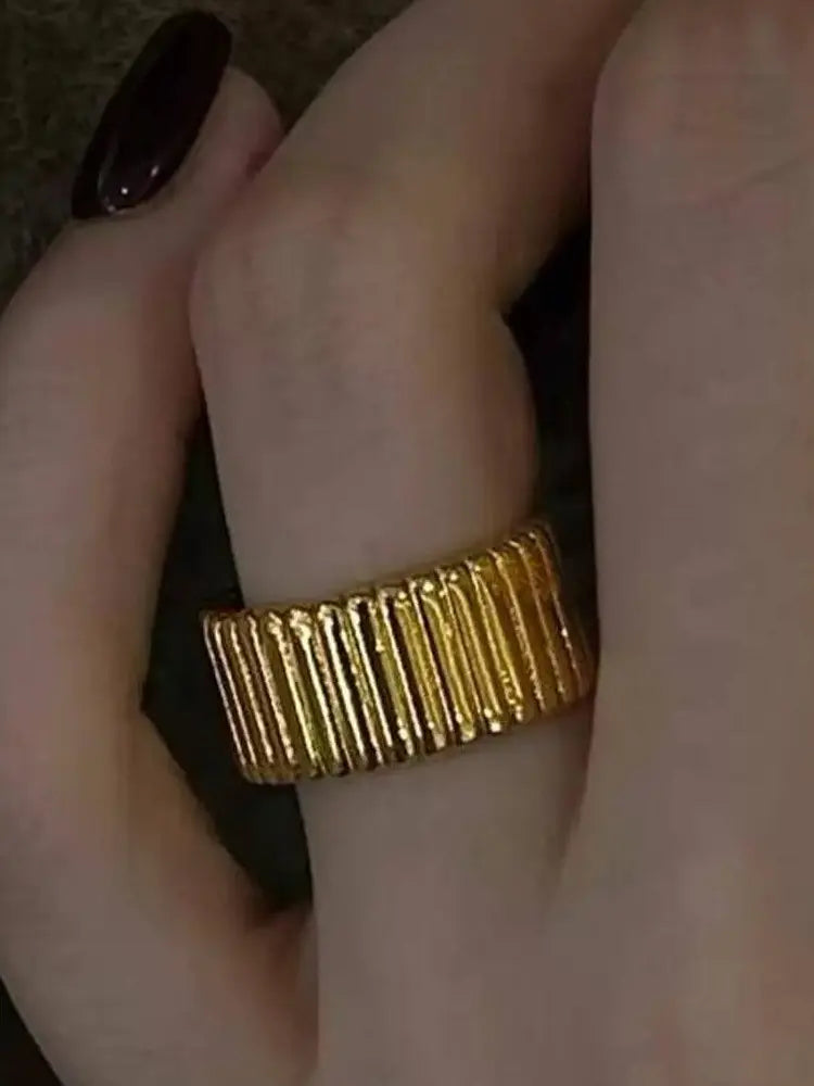 Sexy mature female gold open rings set 4 rings
