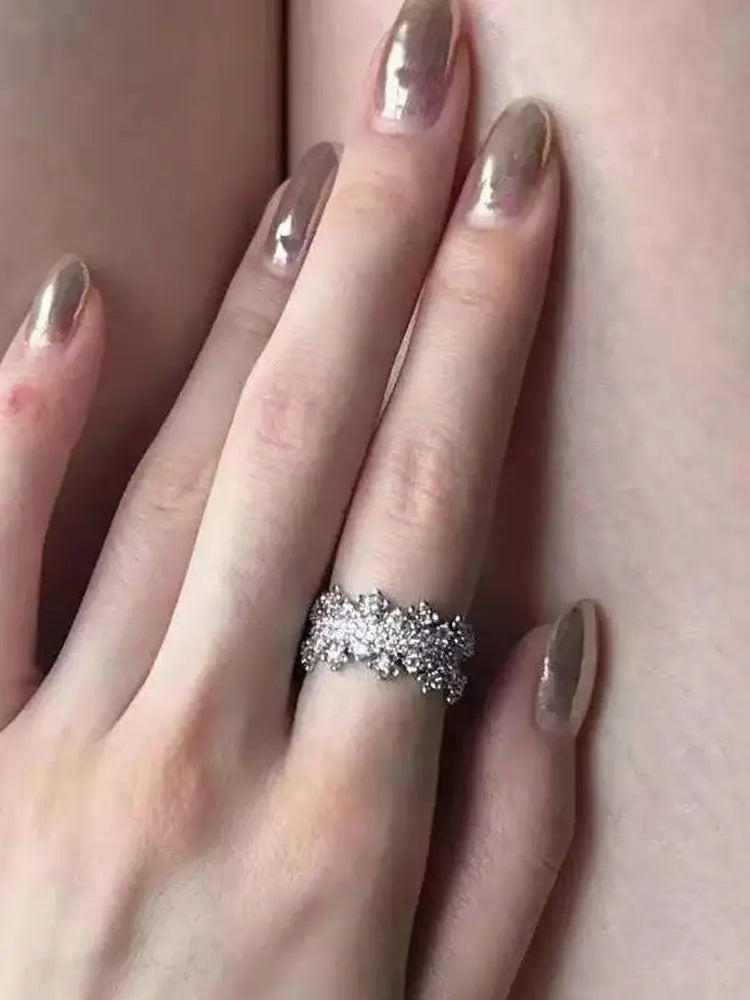 Vintage intricately textured wide open ring