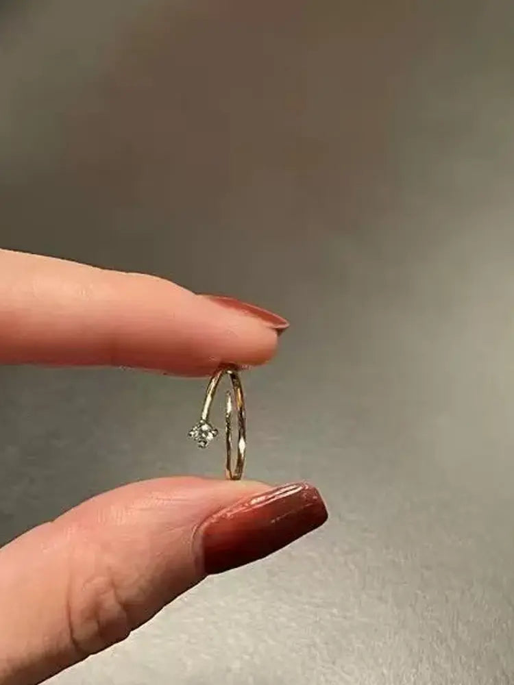 Extremely fine lady elegant open ring