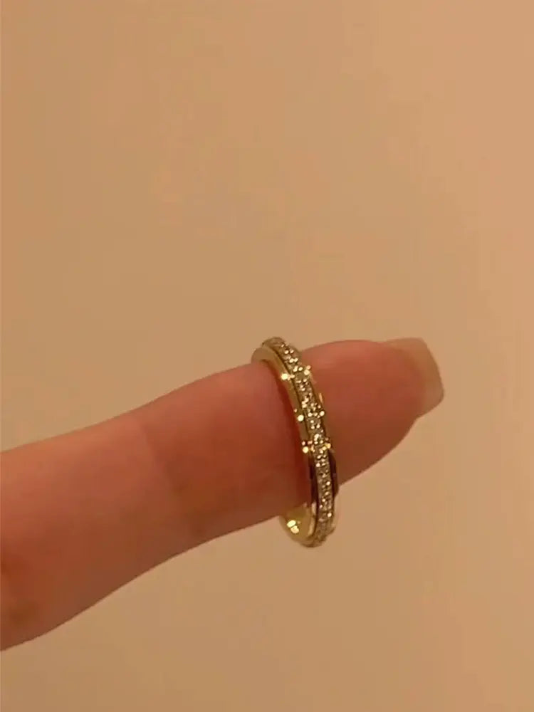 Elite minimalist luxury ring with micro-zirconia