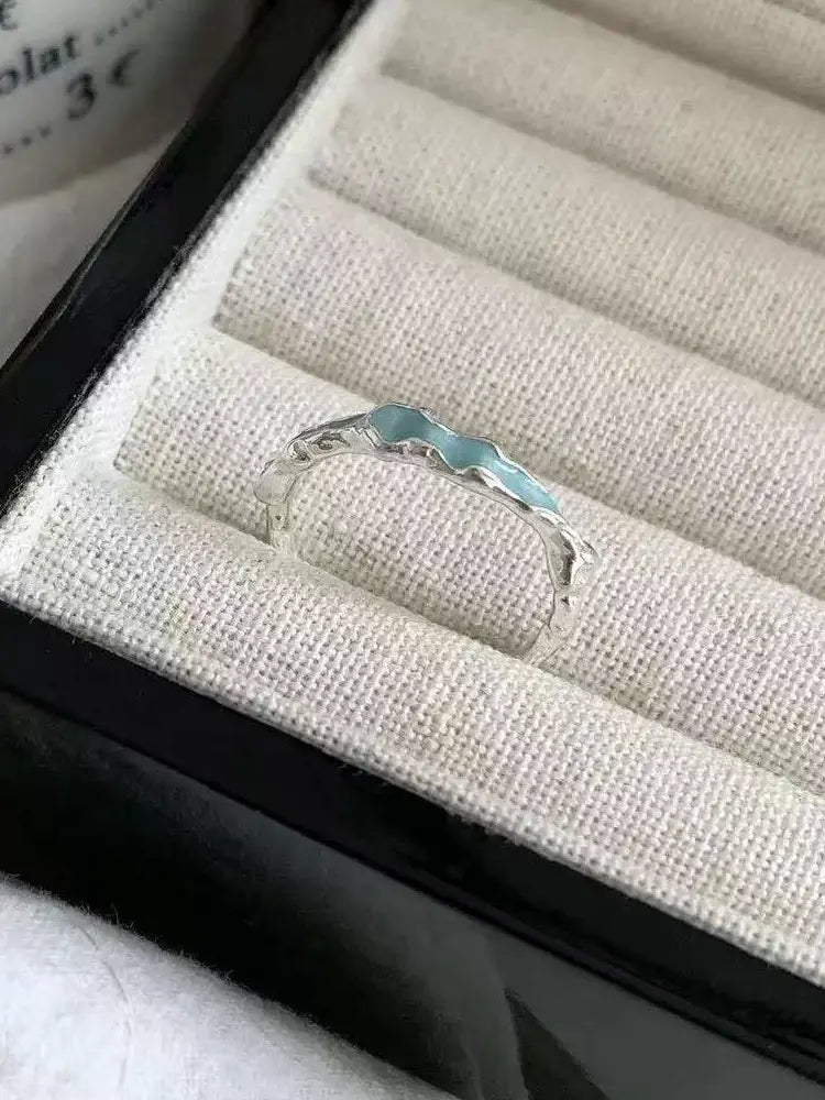 Cute rings set in silver spectrum color 5 rings s925