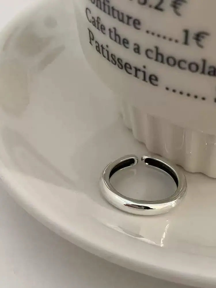 Punk ring set opening silver 3 rings s925