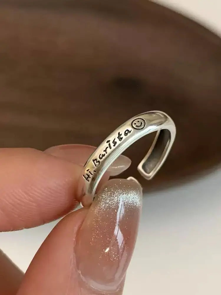 Cute rings set in silver spectrum color 5 rings s925