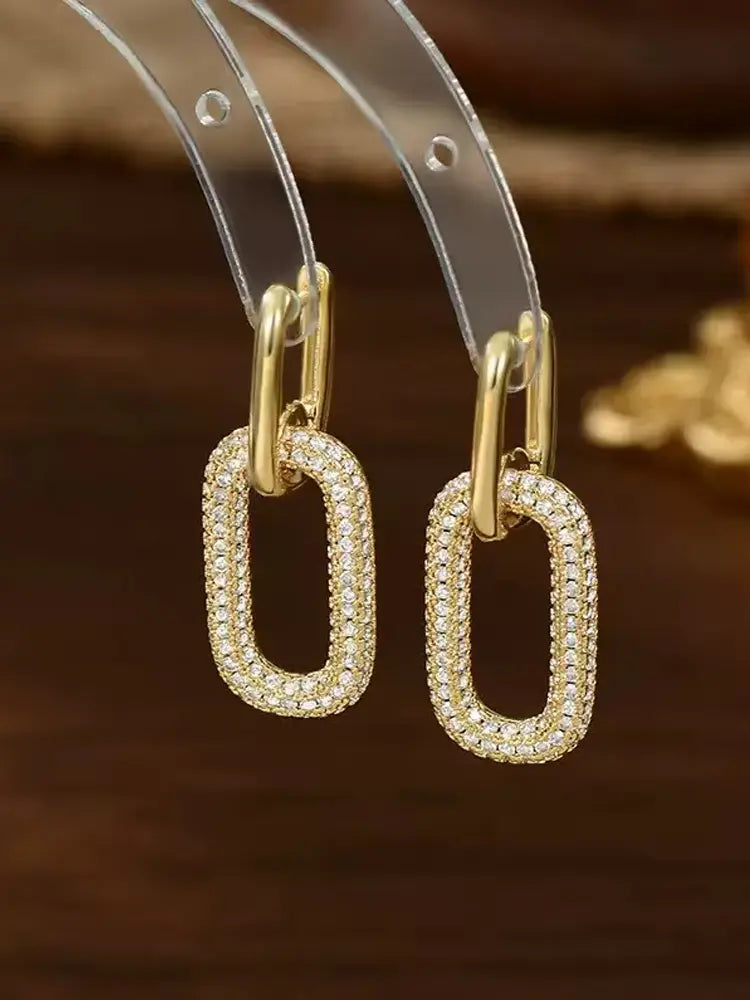 Boucles d'oreilles à clip en diamant simulé taille ovale (sans perçage)