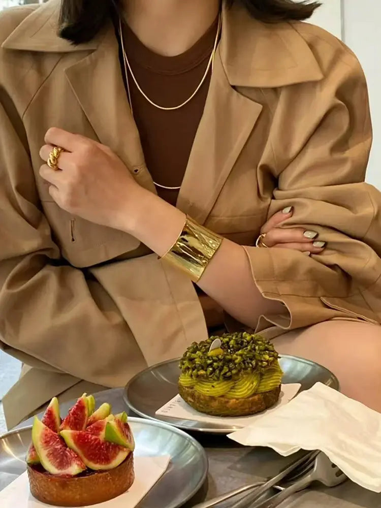 Wide Ring And Bracelet Silver Gold Buy 1 Bracelet Get 1 Ring