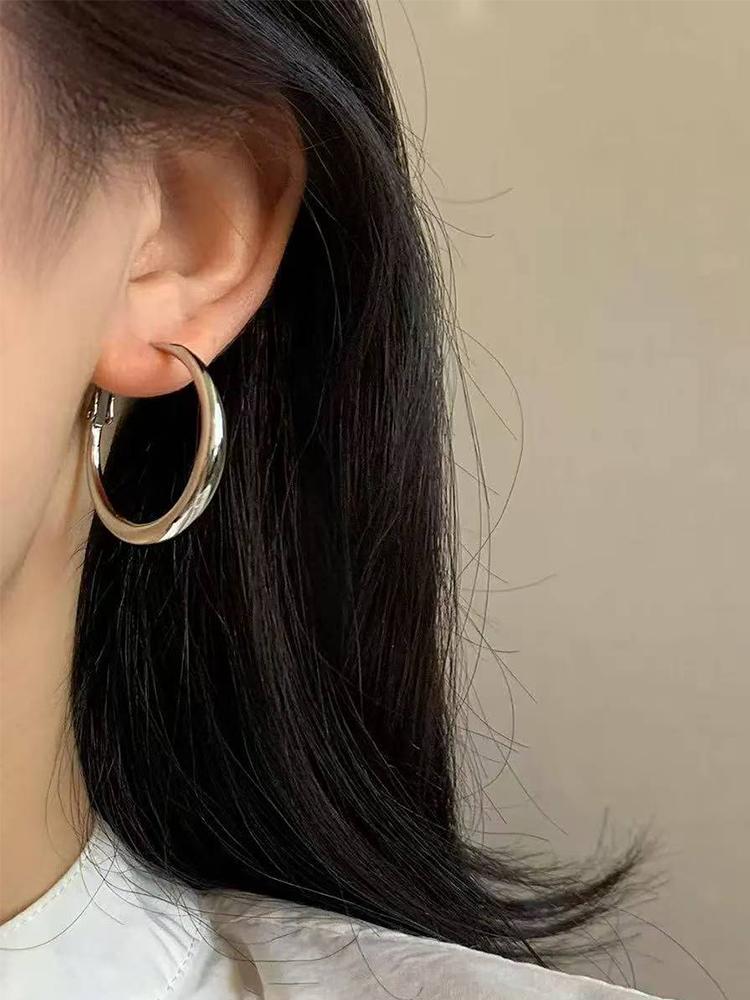 The Bold Volume Thick Big Hoop Earrings