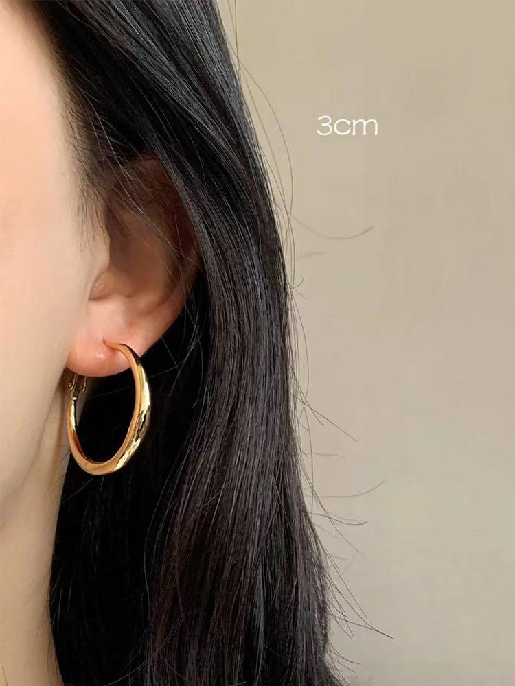 The Bold Volume Thick Big Hoop Earrings