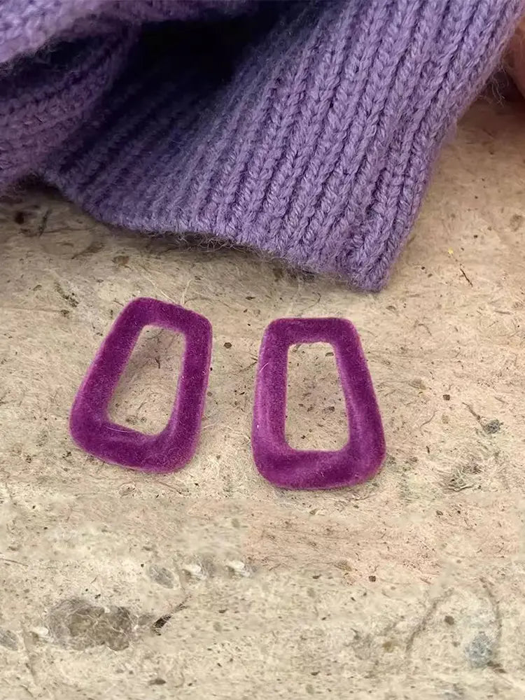 Purple earrings Women | 18K Gold Plated