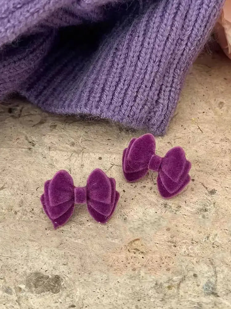 Purple earrings Women | 18K Gold Plated - view 2