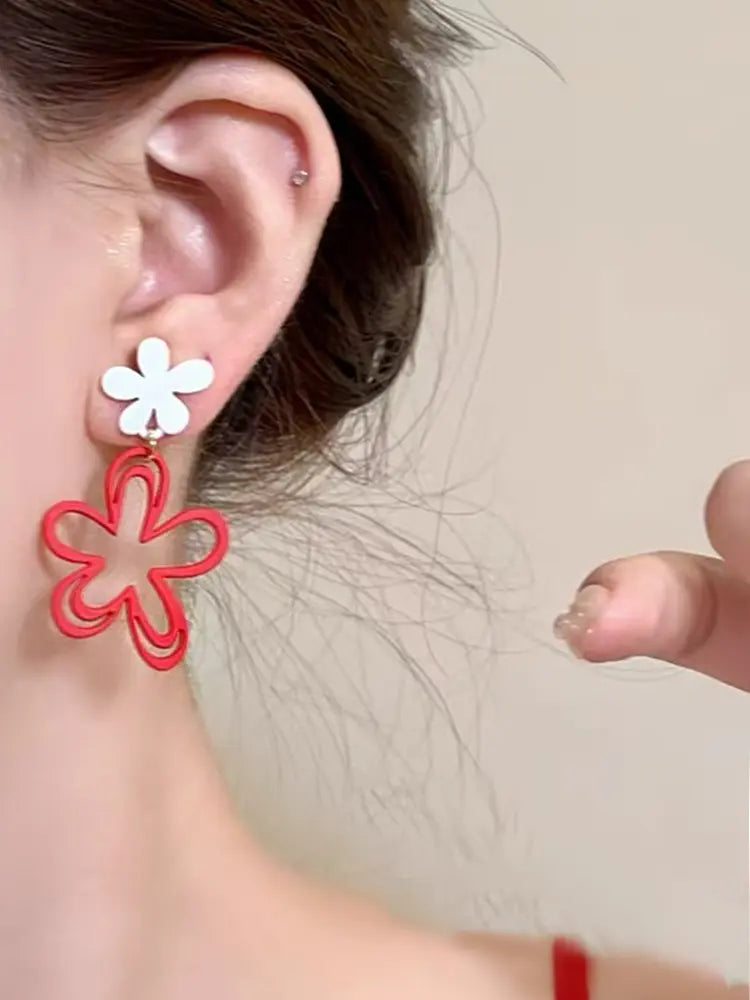 Spring Blue Flower Studs & Clip-On Earrings (No Pi - view 5