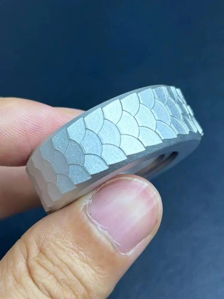 Stainless Steel Fidget Ring Snakeskin pattern