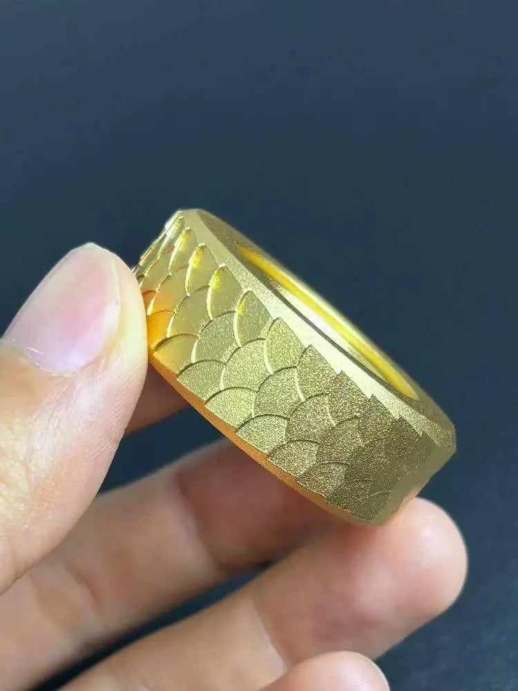 Stainless Steel Fidget Ring Snakeskin pattern