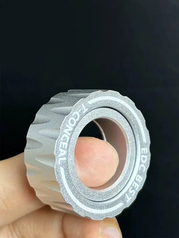 Stainless Steel Fidget Ring W Texture