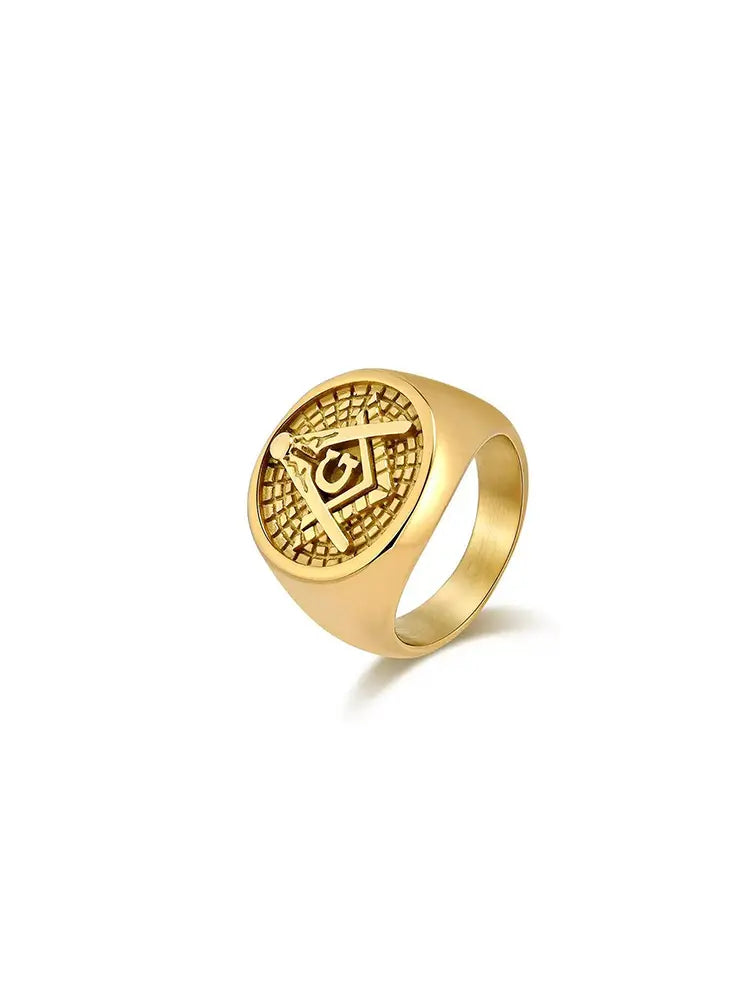 Stainless Steel Masonic Rings Gold Silver