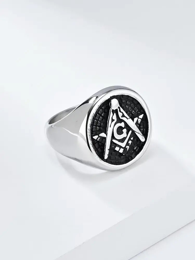 Stainless Steel Masonic Rings Gold Silver