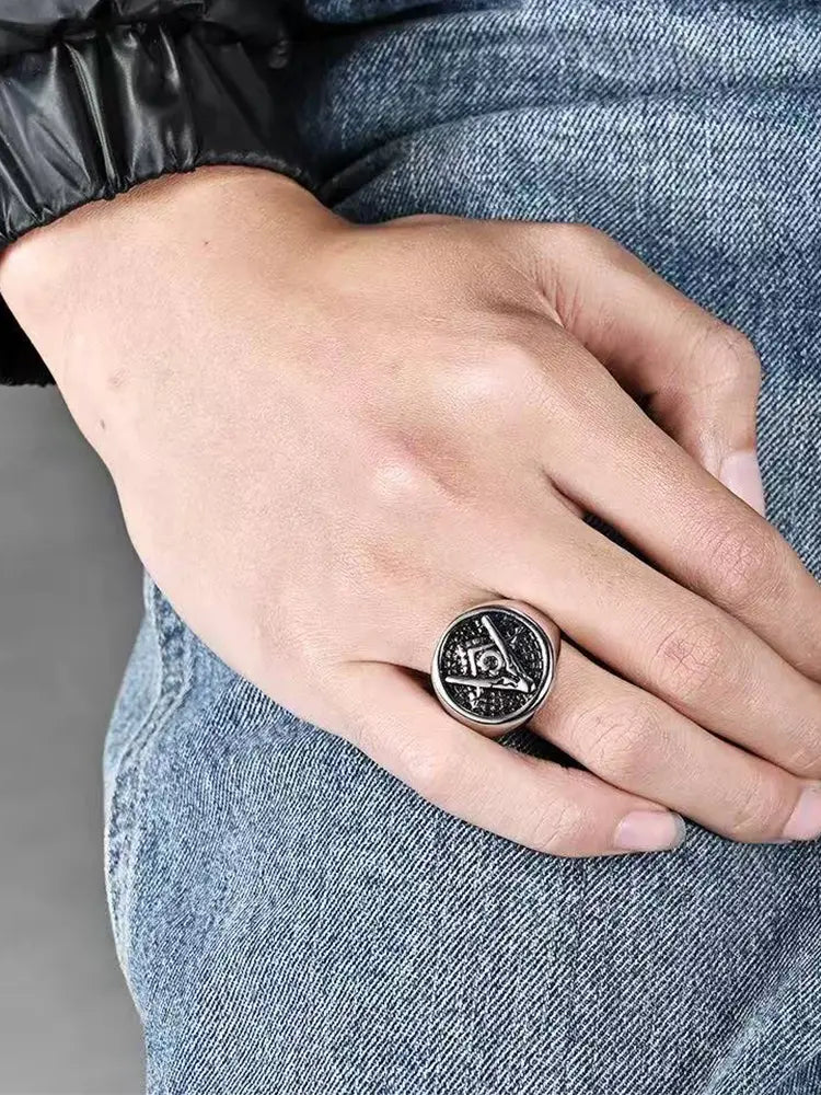 Stainless Steel Masonic Rings Gold Silver