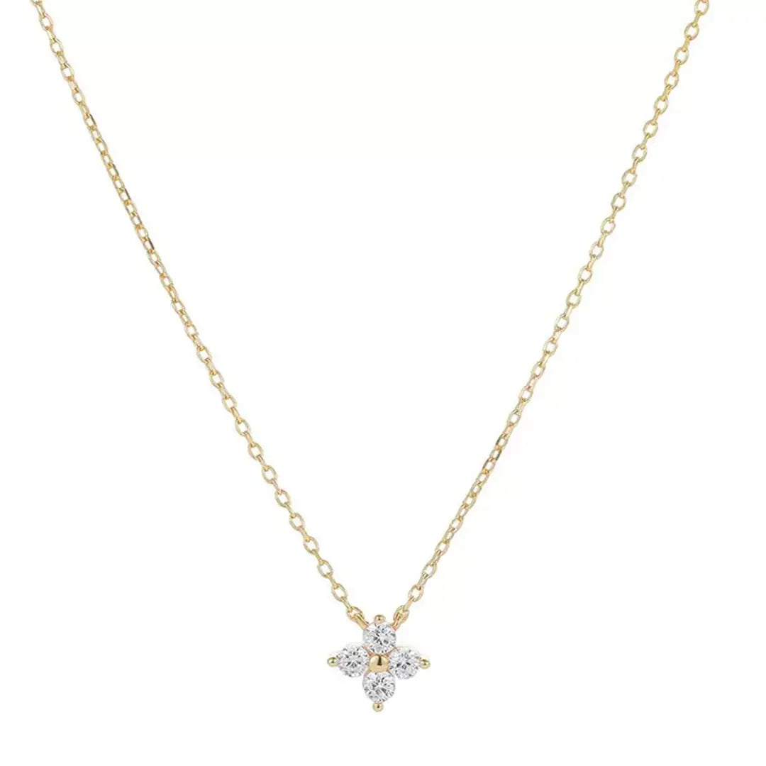 Laboratory-made diamond necklace for women - view 2