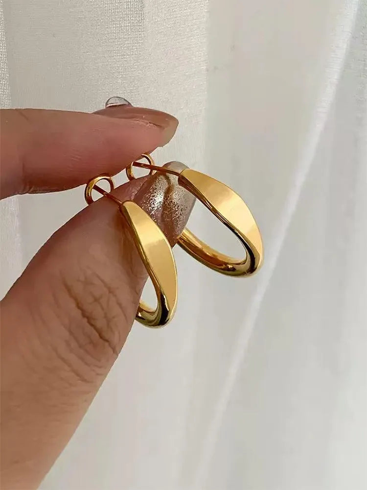 Classic large earrings adjust the proportions of the face Studs & Clip-On (No Piercing Required) | Fairies Whisper Paris Designer Jewelry - Detail View 7